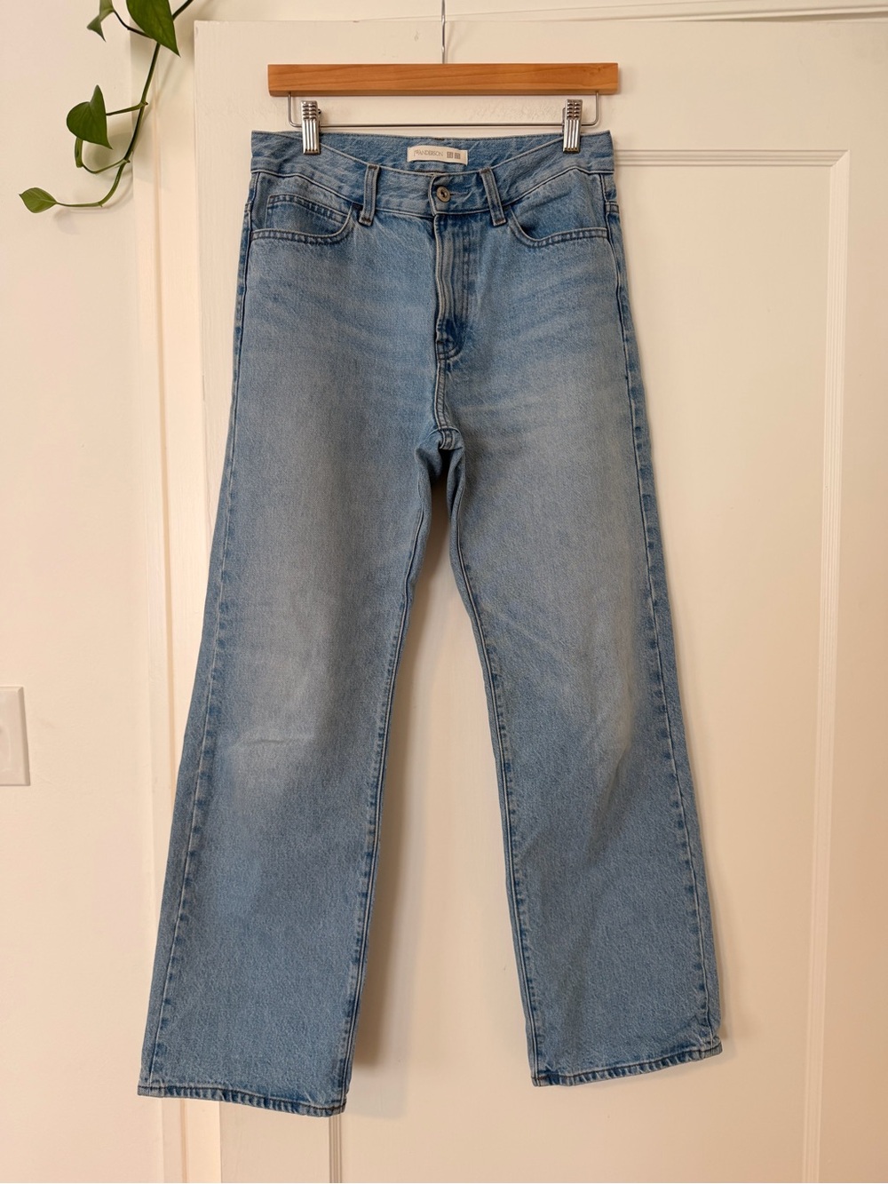 JW ANDERSON Light Blue Denim High-Rise Jeans